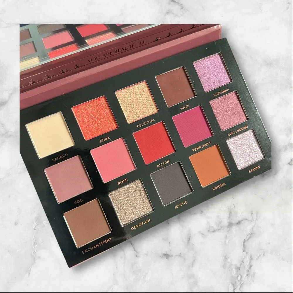 Ace Beaute Mystic Romance Eyeshadow Palette - Vibrant Pink and Purple